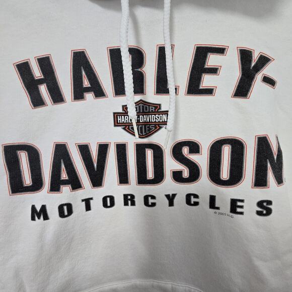 Harley Davidson Motorcycles ForMan White Hoodie Sz ( see the measurements) - Picture 2 of 9